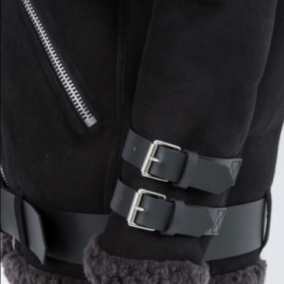 Acne Studios Velocite Suede Shearling Jacket - Picture 3 of 3